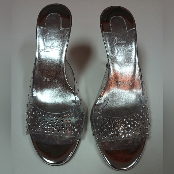 Christian Louboutin Degramule Strass 85 heeled sandals